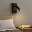 Настінні світильники з вимикачем на корпусі H-15 cm Led 3W 4200K Black / White Spot turn 250160-100004018