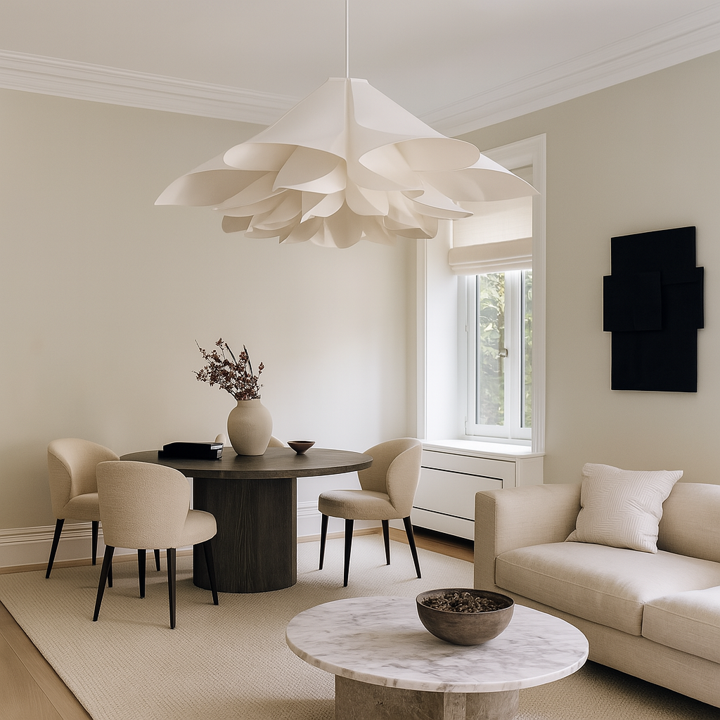 Люстра підвісна білий лотос D-40 cm / D-60 cm E27 White Lotus 250618-100005390