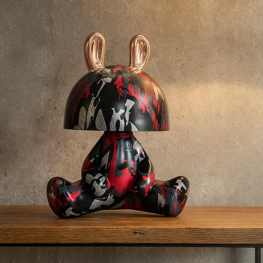 Настільна лампа різнокольорова з золотом зайчик H-27 cm Led Colorful+Gold Rabbit 250840-100005819