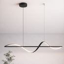 Люстра чорна видовжена підвісна L-120 cm Led Black Line Wave Hiea Led 251088-100006467