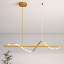 Люстра золота видовжена підвісна L-120 cm Led Gold Line Wave Hiea Led 251088-100006466