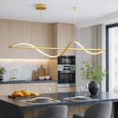 Люстра золота видовжена підвісна L-120 cm Led Gold Line Wave Hiea Led 251088-100006466