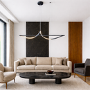 Люстра чорна видовжена L- 120 cm W-28 cm Led 115W Black Line One Wave 251088-100006357