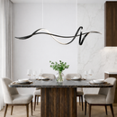 Люстра чорна видовжена L- 120 cm W-28 cm Led 115W Black Line Wave 251088-100006354