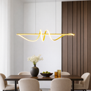 Люстра золота видовжена L- 100 cm Led 100W Gold Line Wave 251088-100006360