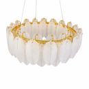 Підвісна люстра золота 8хЕ14 D-60 cm Gold Feathers 260235-100007559