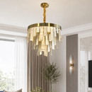 Підвісна люстра з імітацією мармуру D-50 cm E14 Gold Imitation Marble 260618-100008200