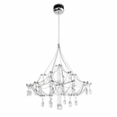 Підвісна люстра срібна з кристалами з пультом D-60 cm Led 32W 3000K-6000K Chrome Rain 260618-100008204