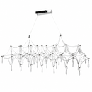Підвісні люстри срібна з пультом L-120 cm / L-160 cm Led 3000K-6000K Chrome Rain 260618-100008208