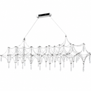 Підвісні люстри срібна з пультом L-120 cm / L-160 cm Led 3000K-6000K Chrome Rain 260618-100008208