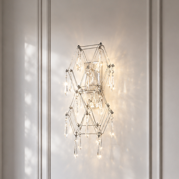 Настінний світильник срібний з пультом H-54 cm Led 3000K-6000K 14W Chrome Rain 260618-100008209