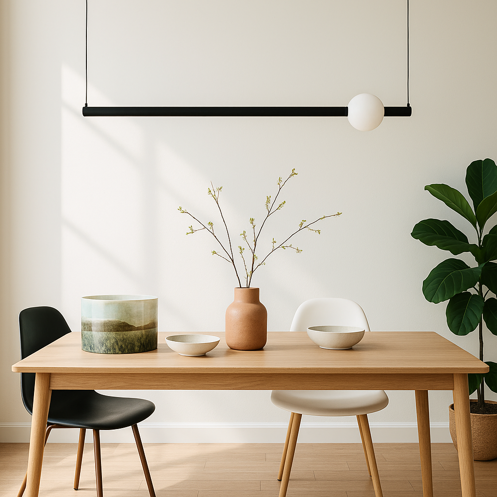 Підвісна люстра Horizontal tubes L-90cm 13W Black+White 250518-100004856