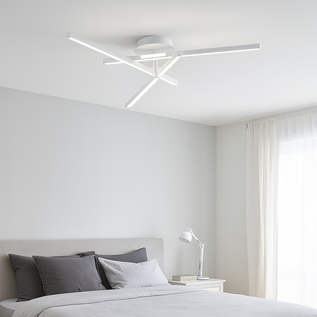 Люстра стельова геометрична біла Led 60W 4000K White Geometry 250660-100005356