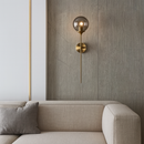 Бра Modo ball smoke glass H-49 cm E27 Gold + Grey 230331-100001448