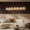 Люстра підвісна золота з квітками видовжена L-110 cm Led 22W Gold Flowers Jelly 250831-100005833