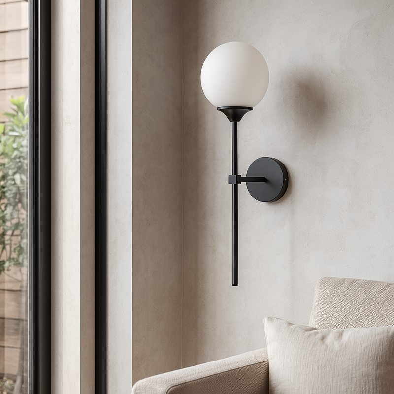 Настінний світильник Modo ball D-15 cm E27 Black + White 240731-100003495