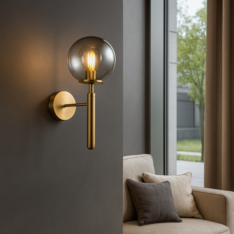 Світильник настінний Faro Bollo Gold+Grey D-15 см E27 240931-100003701