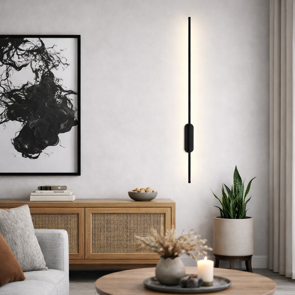 Настінні світильники чорні L-80 cm / L-100 cm Led 3 режими Black Pipe Line oval 260331-100007727