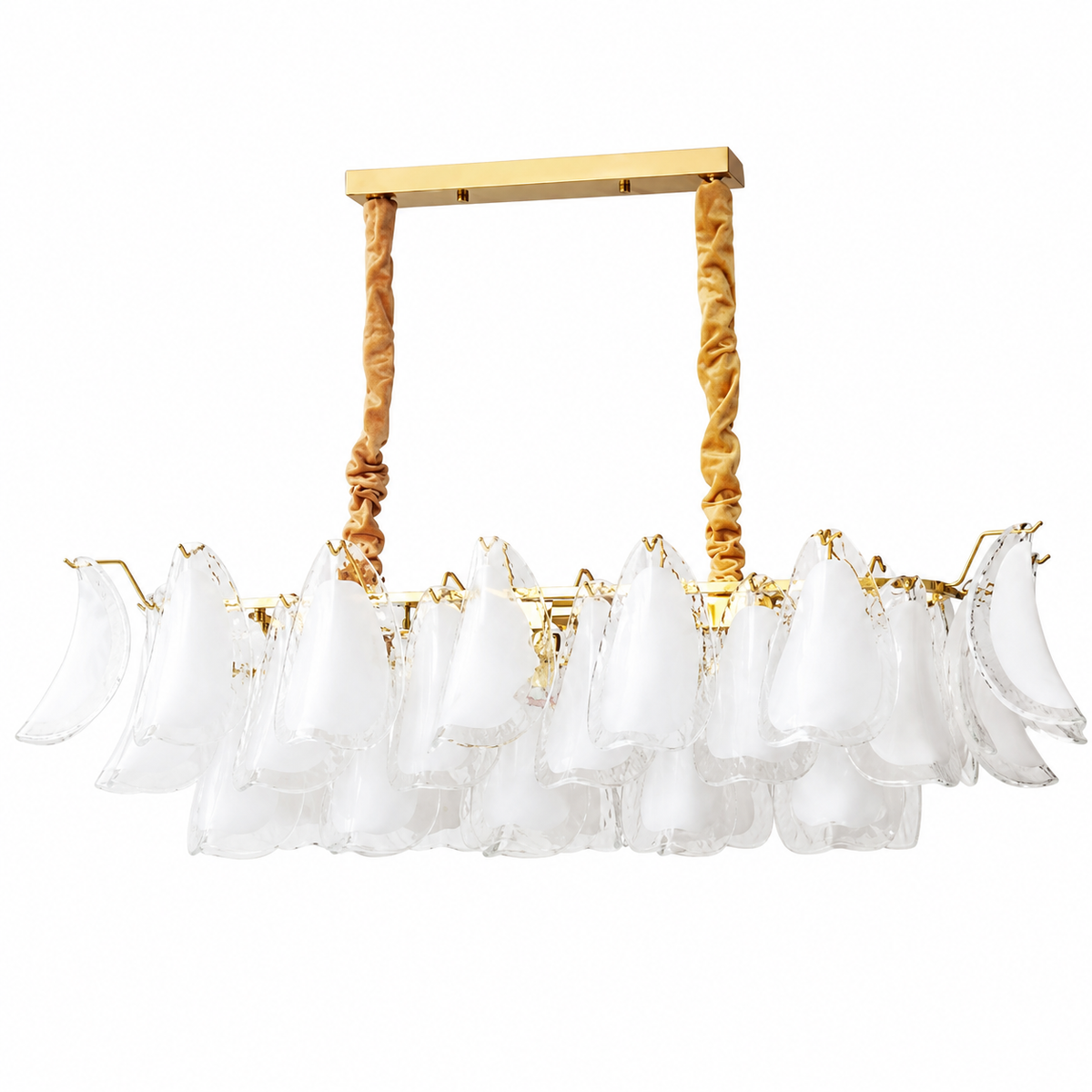Видовжена люстра L-90 cm E14 Gold Flowers 260618-100008222