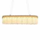 Люстра видовжена золота з фігурним декором L-100 cm Led 42W Gold Raindrops 260618-100008231