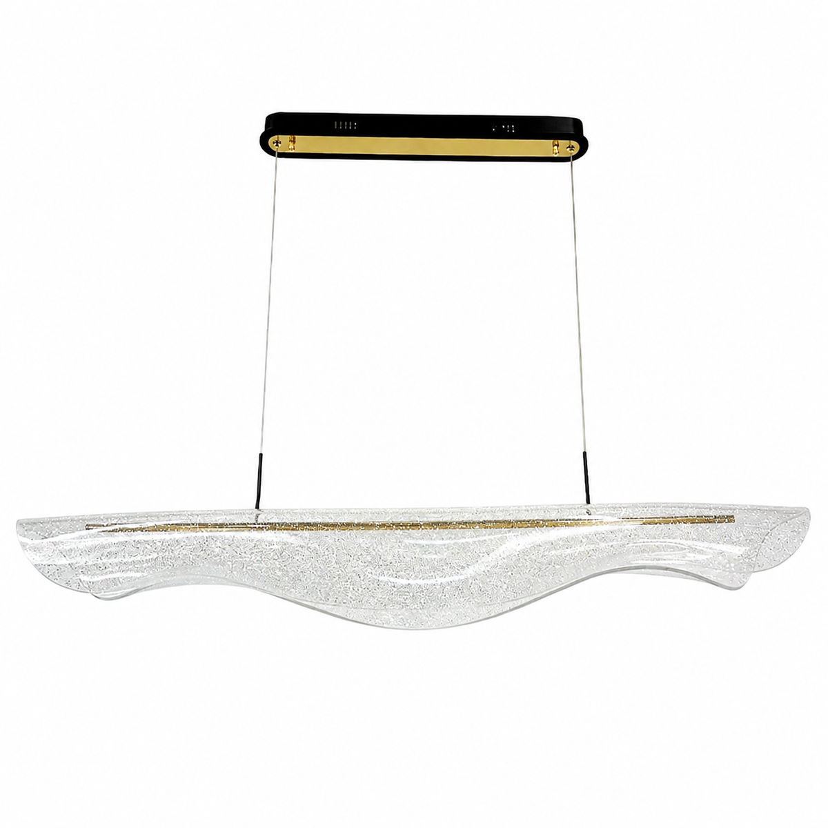 Люстра чорна з золотом L-120 cm Led 3000K-6000K 32W Black+Gold Aurora 260518-100008003