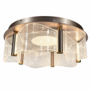 Стельові люстри сатинові з золотом D-60 cm / D-80 cm Led 3000K-6000K Satin+Gold Aurora 260518-100008006