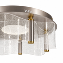 Стельові люстри сатинові з золотом D-60 cm / D-80 cm Led 3000K-6000K Satin+Gold Aurora 260518-100008006