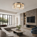 Стельові люстри сатинові з золотом D-60 cm / D-80 cm Led 3000K-6000K Satin+Gold Aurora 260518-100008006