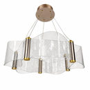 Підвісні люстри сатинові з золотом D-60 cm / D-80 cm Led 3000K-6000K Satin+Gold Aurora 260518-100008007