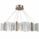 Підвісні люстри сатинові з золотом D-60 cm / D-80 cm Led 3000K-6000K Satin+Gold Aurora 260518-100008007