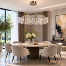 Підвісні люстри сатинові з золотом D-60 cm / D-80 cm Led 3000K-6000K Satin+Gold Aurora 260518-100008007