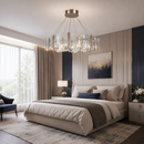 Підвісні люстри сатинові з золотом D-60 cm / D-80 cm Led 3000K-6000K Satin+Gold Aurora 260518-100008007