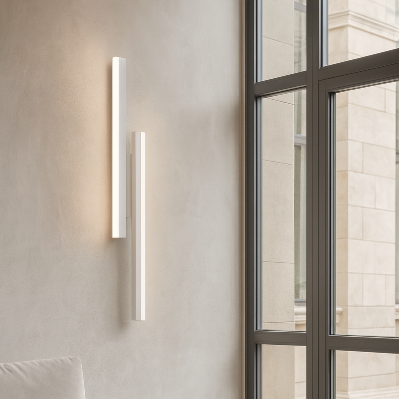 Настінний світильник білий з вимикачем H-50 cm Led 17W 3000K-6000K White Lines 251174-100006726