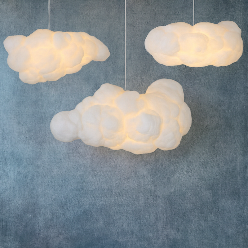 Підвісний світильник хмара L-120 cm 5xE27 White Fluff Lamp 250814-100005842