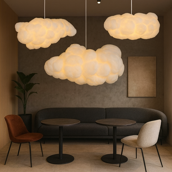 Підвісний світильник хмара L-120 cm 5xE27 White Fluff Lamp 250814-100005842
