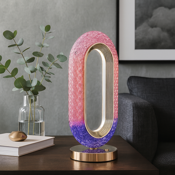 Настільна лампа з акумулятором H-26 cm Led 5W Gold + Multi Diamond Lumen Arc 251080-100006433