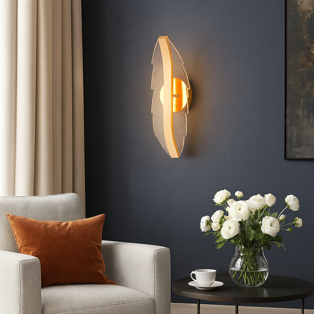 Настінний світильник золотий H-29 cm Led 8W Gold Jellyfish Leaf 250831-100005848