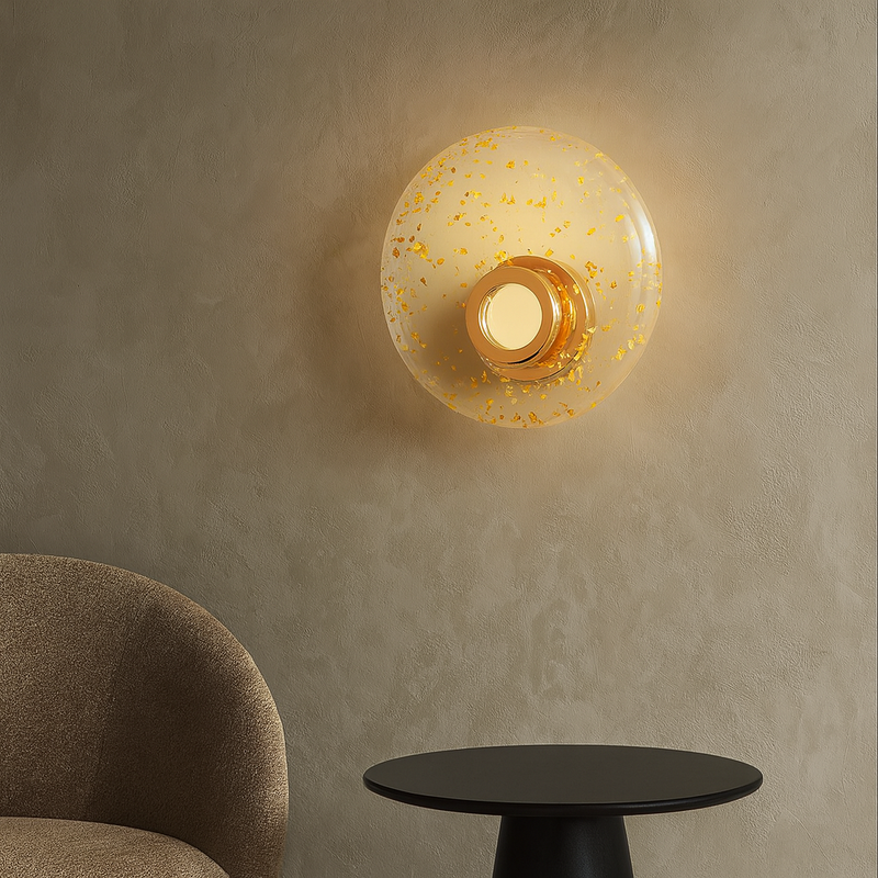 Настінний світильник золотий D-22.5 cm Led 6W Gold Jellyfish Round 250831-100005853