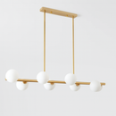 Підвісна люстра золота з білими плафонами на 6 / 8 / 10 ламп G9 Gold+White Small Bolls 251031-100006441