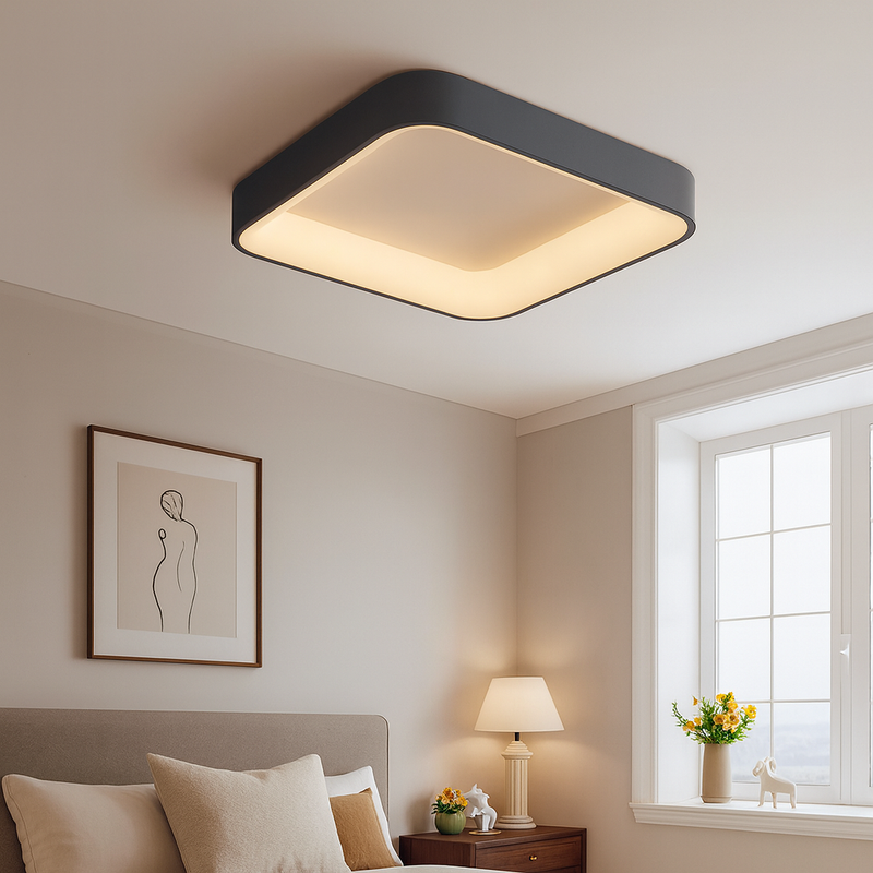 Стельові люстри чорні квадратні світлодіодні L-30 cm / L-40 cm / L-50 cm Led Black Strict Square 250819-100005867