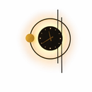 Настінний світильник годинник чорний з золотом Led 6.5W 3000K-6000K Black+Gold Clock 260235-100007340