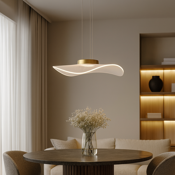 Підвісна люстра чипсинка D-50 cm Led 30W 4000K Gold+Clear Jellyfish 251036-100006444