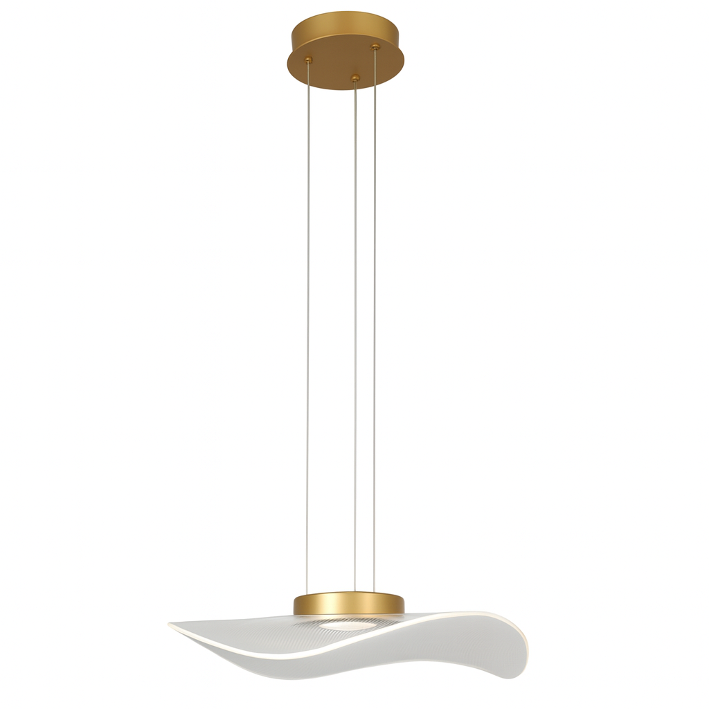 Підвісна люстра чипсинка D-50 cm Led 30W 4000K Gold+Clear Jellyfish 251036-100006444