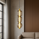 Підвісний світильник Led 12W 4000K Gold+Amber Beads 251036-100006445