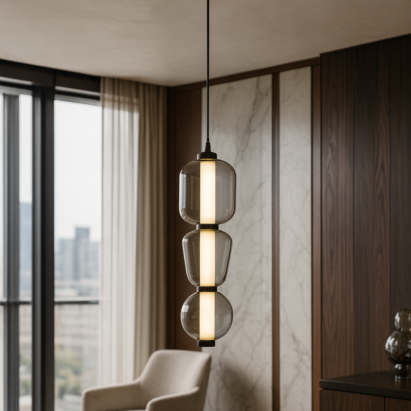 Підвісний світильник Led 12W 4000K Black+Smoke Beads 251036-100006448