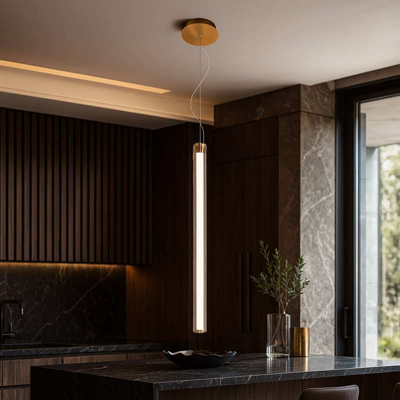 Підвісний світильник Led 29W 4000K Gold+Clear 251036-100006449