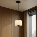 Підвісний світильник молочний D-18 cm Led 10W 4000K Milk+Black Bead 251036-100006450