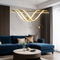 Підвісна люстра золота геометрична L-100 cm / L-120 cm Led Gold Geometry Wave 250718-100005648