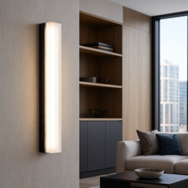 Настінний світильник H-60 cm / H-80 cm Led 4000K Black Аccordion 251036-100006456