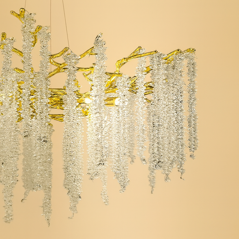 Підвісні люстри золоті з регулюючими плафонами D-50/ 60/ 80 cm G9 Gold Tree 250818-100005875